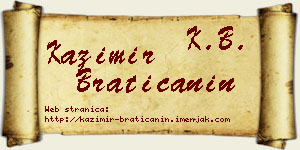 Kazimir Bratičanin vizit kartica